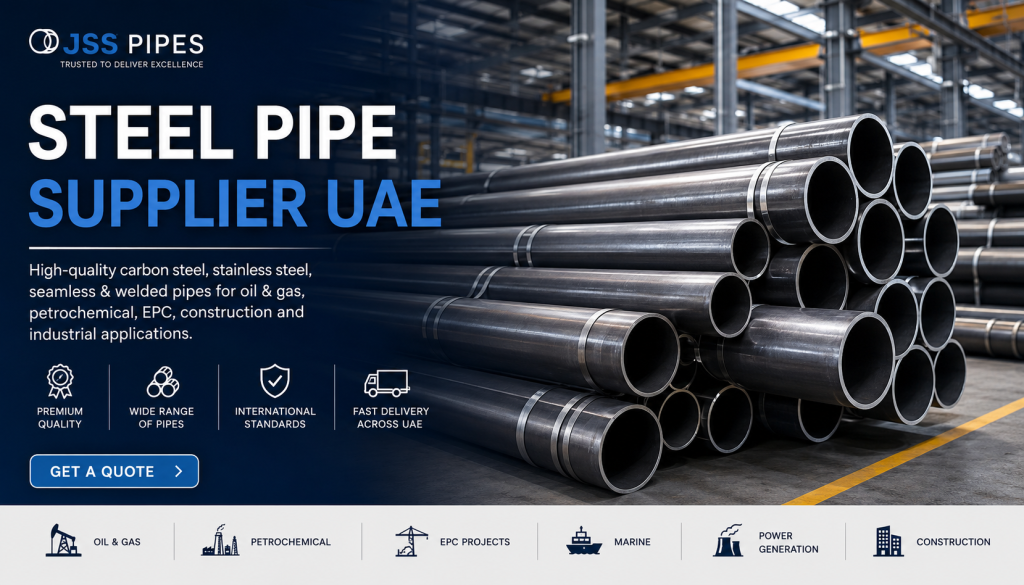 Steel Pipe Supplier UAE – Carbon Steel, Stainless Steel, Seamless and Welded Pipes