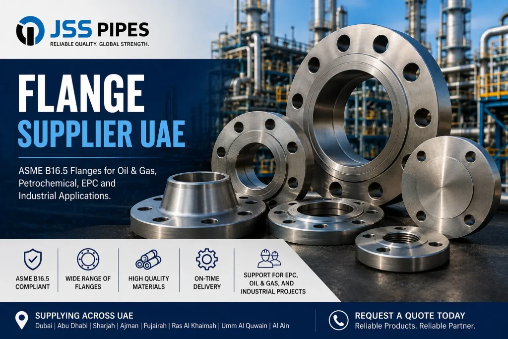 Flange supplier in UAE providing ASME B16.5 industrial pipe flanges