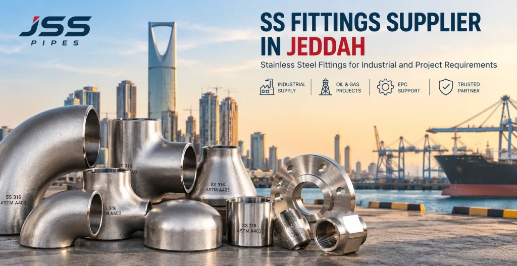 SS fittings supplier in Jeddah providing stainless steel pipe fittings